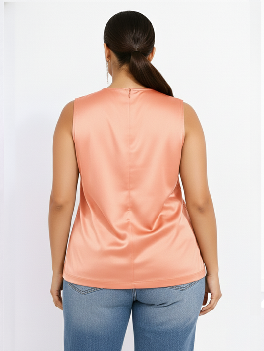 Sleek Sleeveless Top - Peach