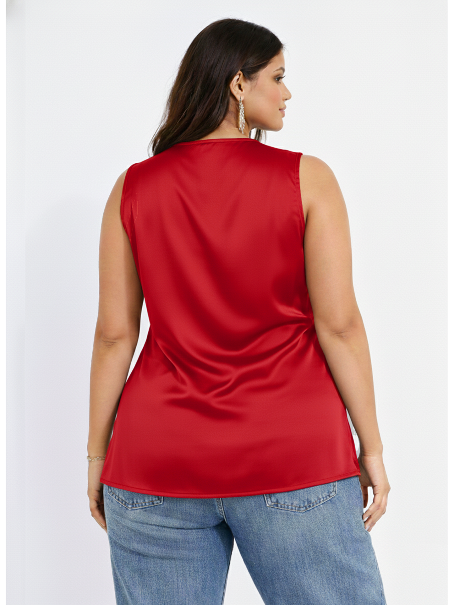 Sleek Sleeveless Top - Red