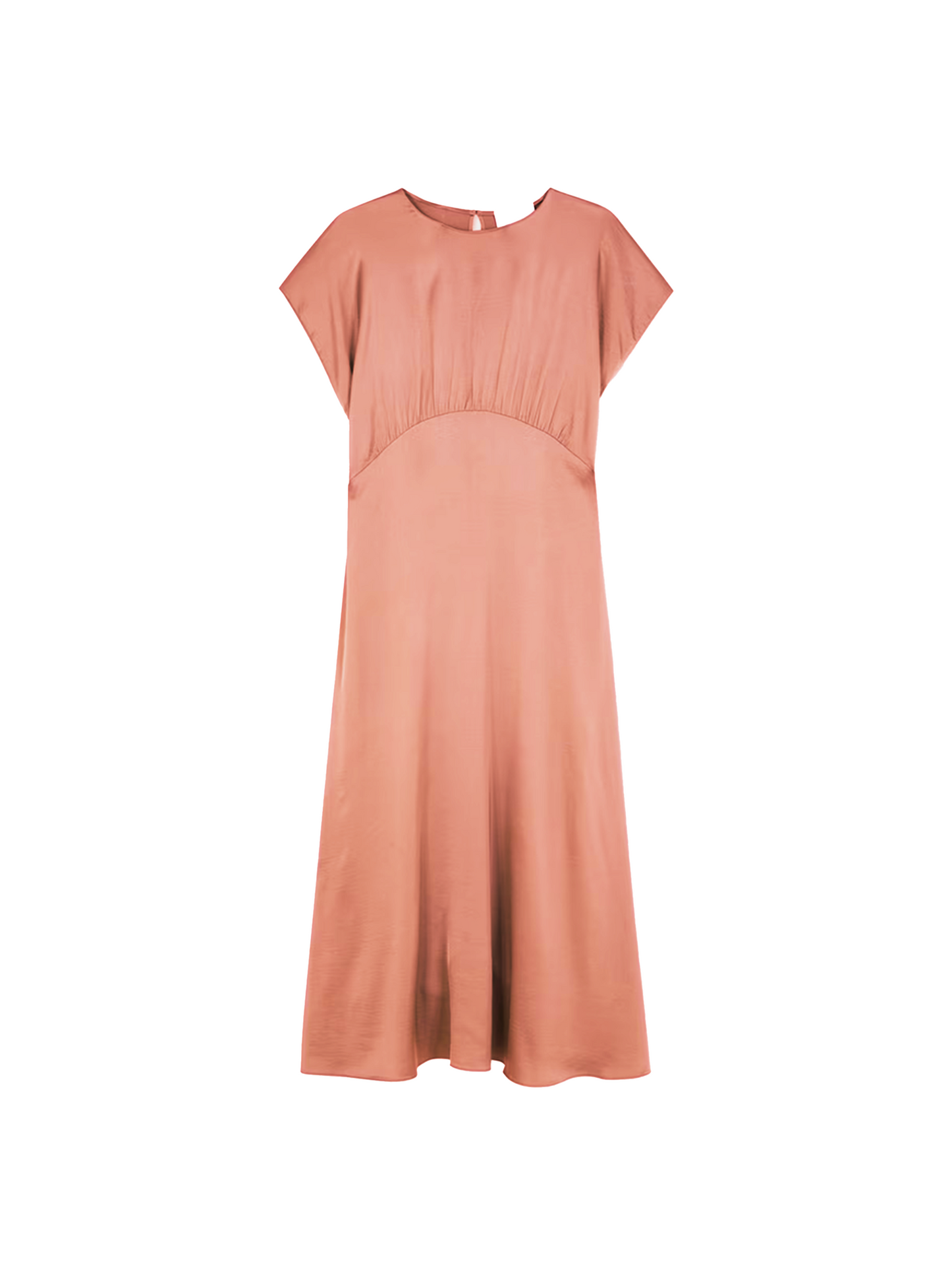 Beige Satin Maxi Dress