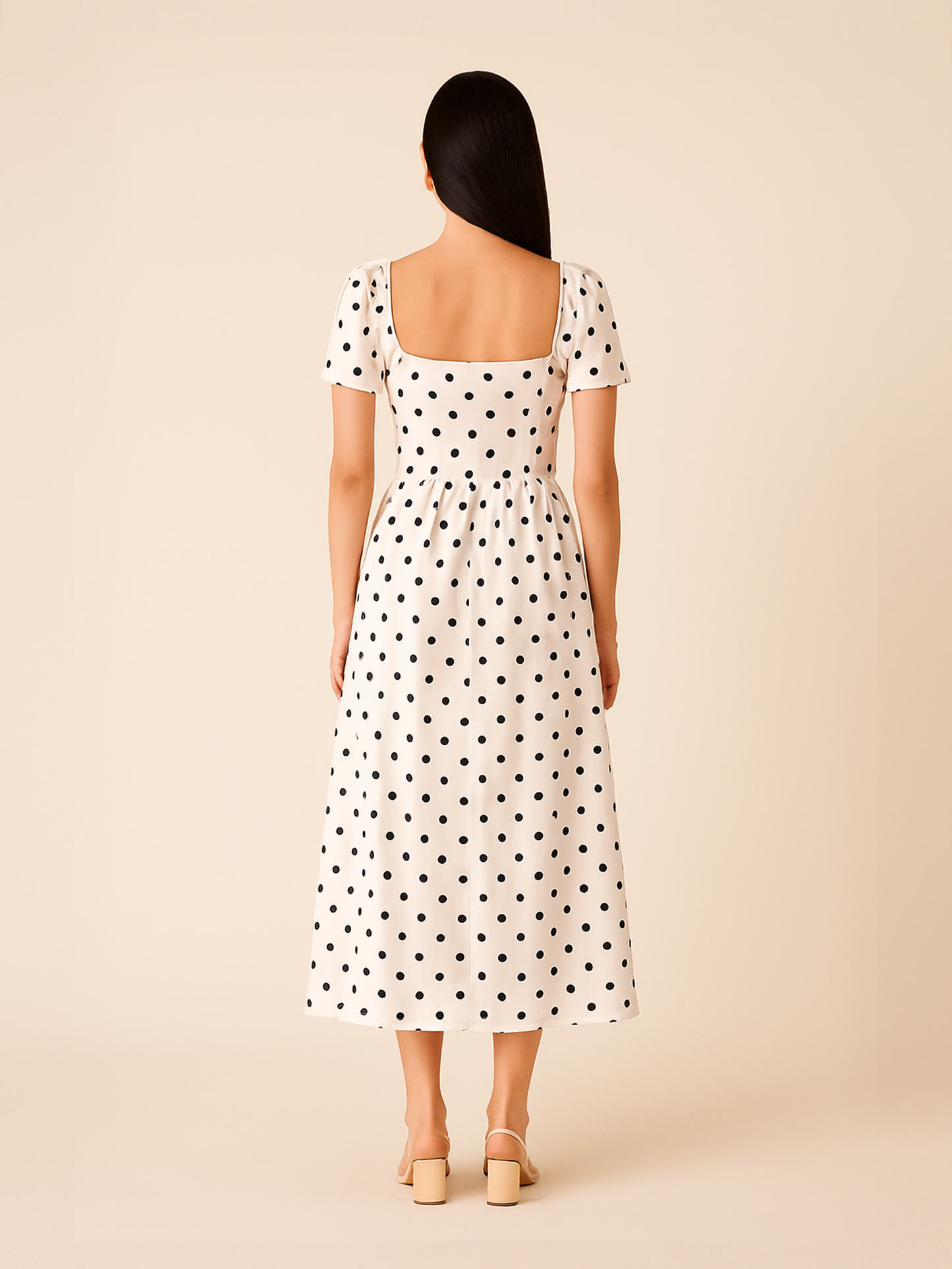 Polka Dots A Line Dress