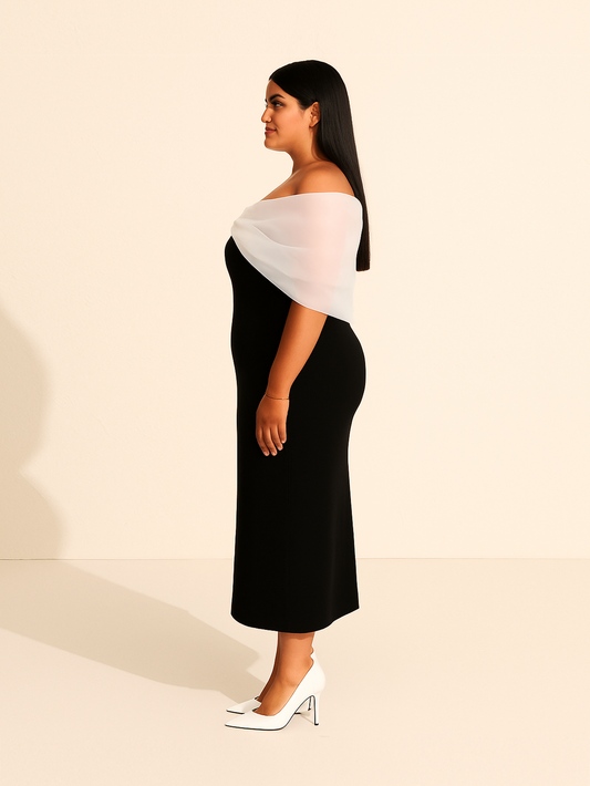 White Barbie Sleeves Dress