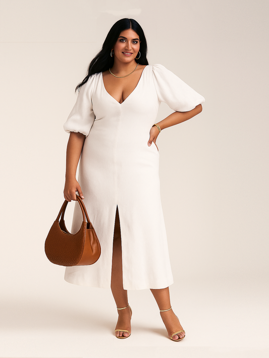 Ivory A Line Dress