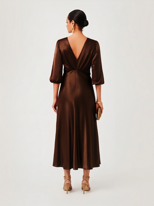 Cocoa Twist Evening Dress