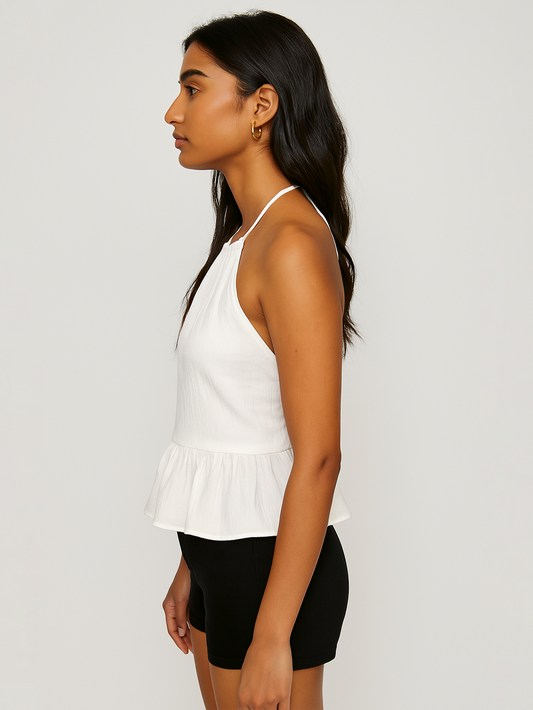 Halter Neck Gathered Top