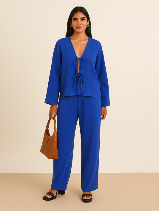 dark Blue Cotton Pants by Backup Studio Pants