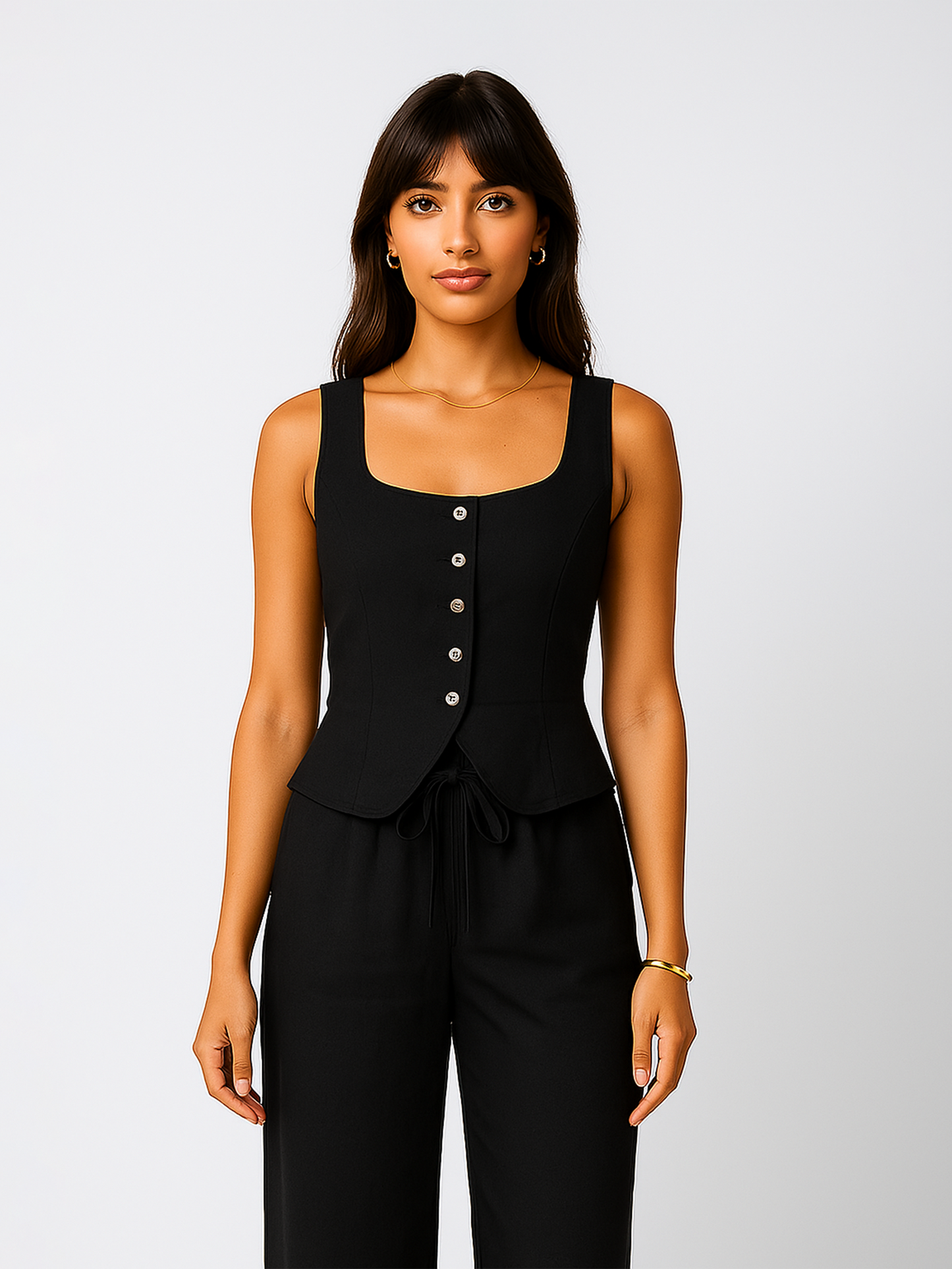 Black Vest and Pants Set