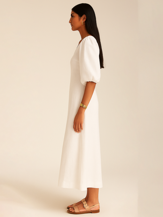 Ivory A Line Dress