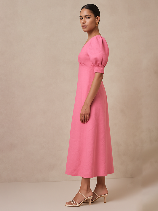 light Pink Puff Dress by Backup Studio