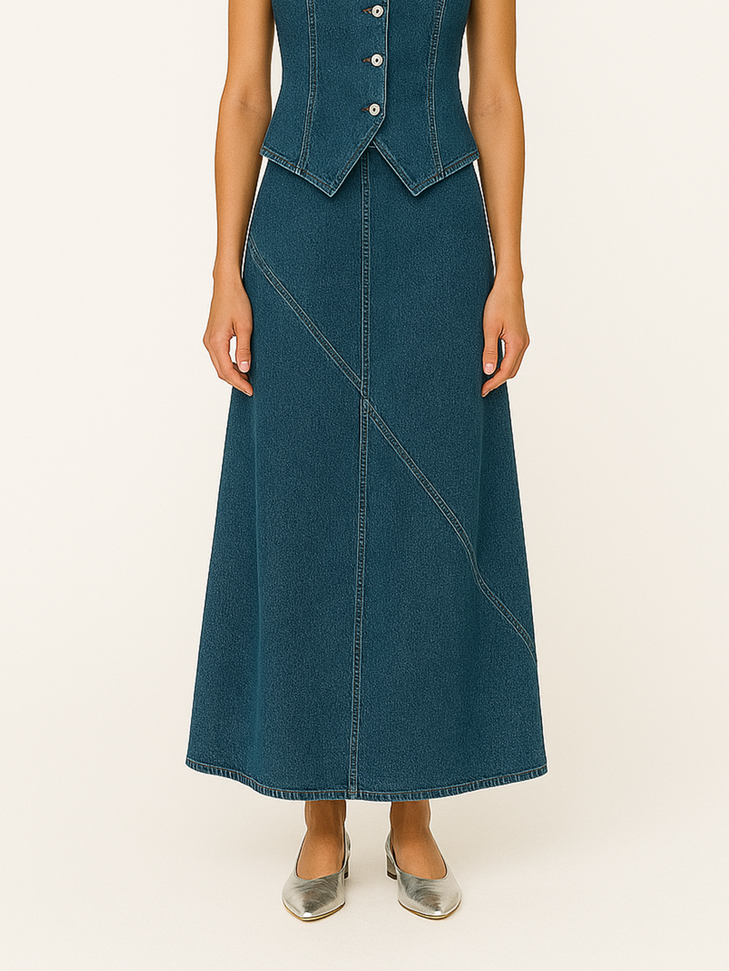 Denim Maxi Skirt