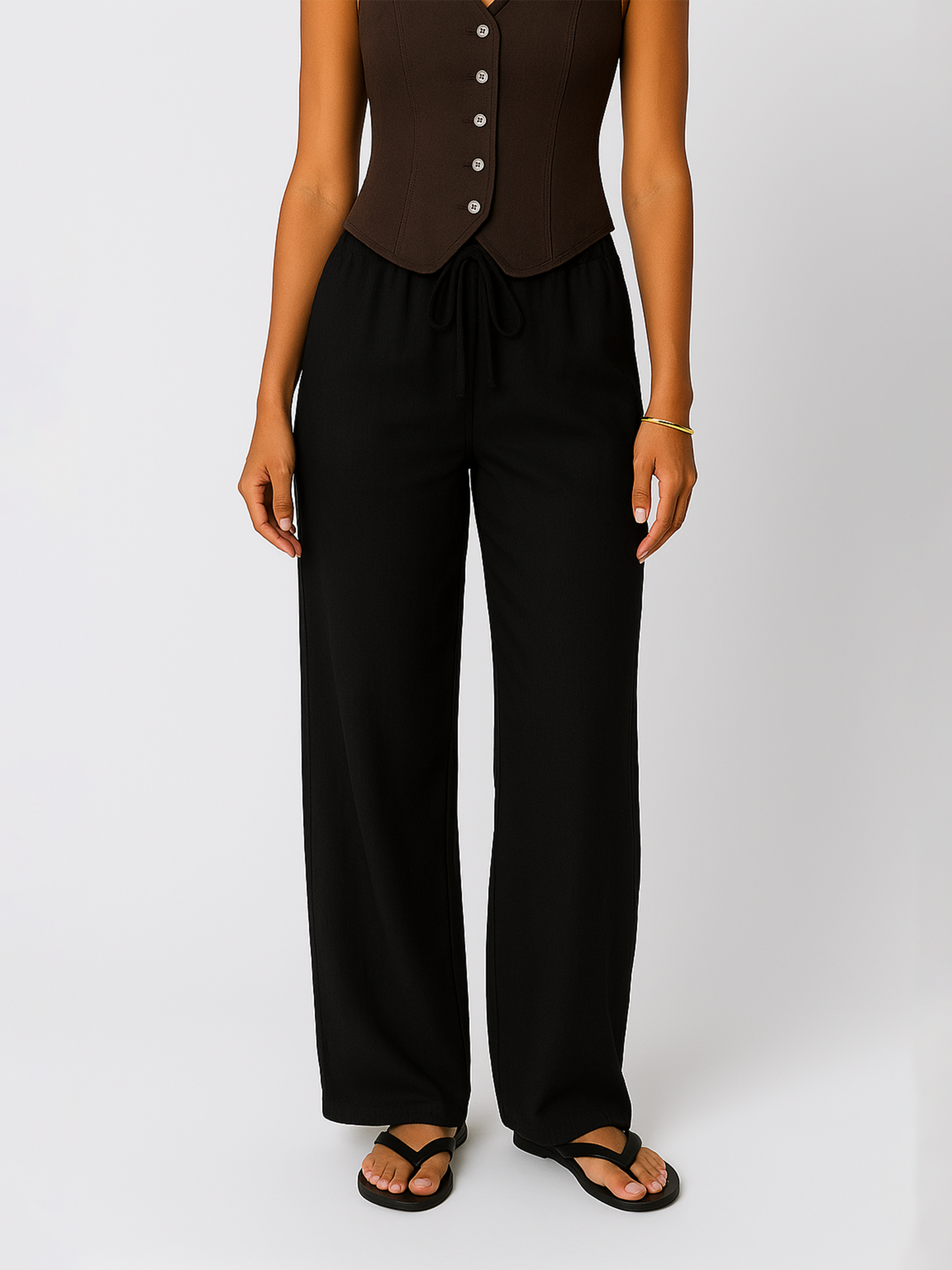 Black Cotton Pants