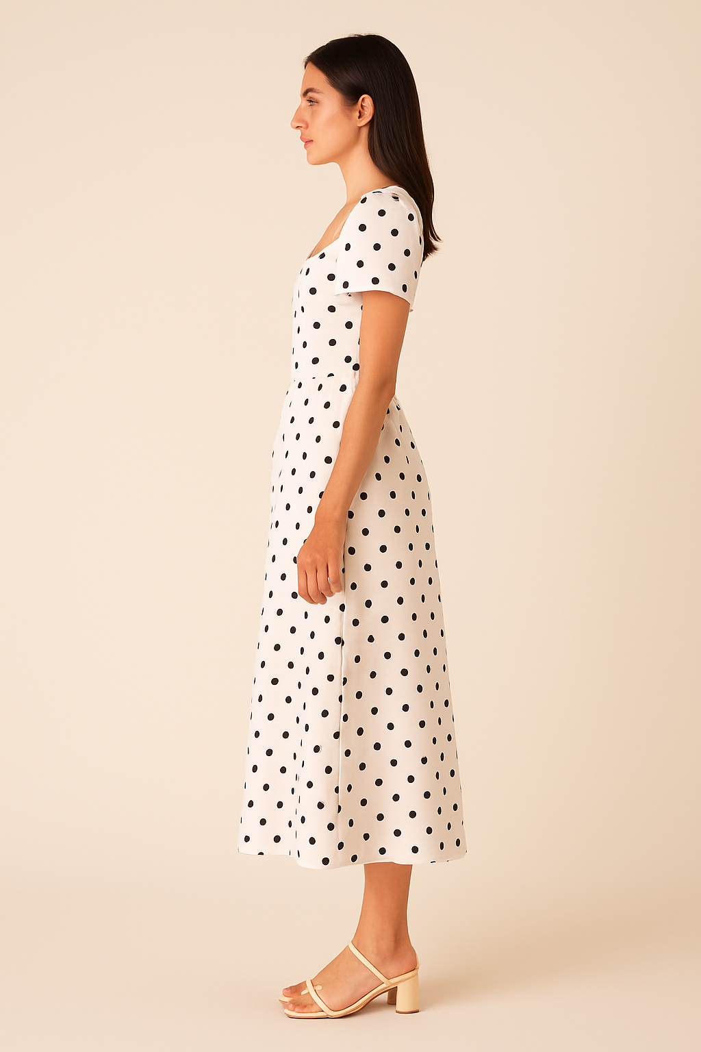Polka Dots A Line Dress
