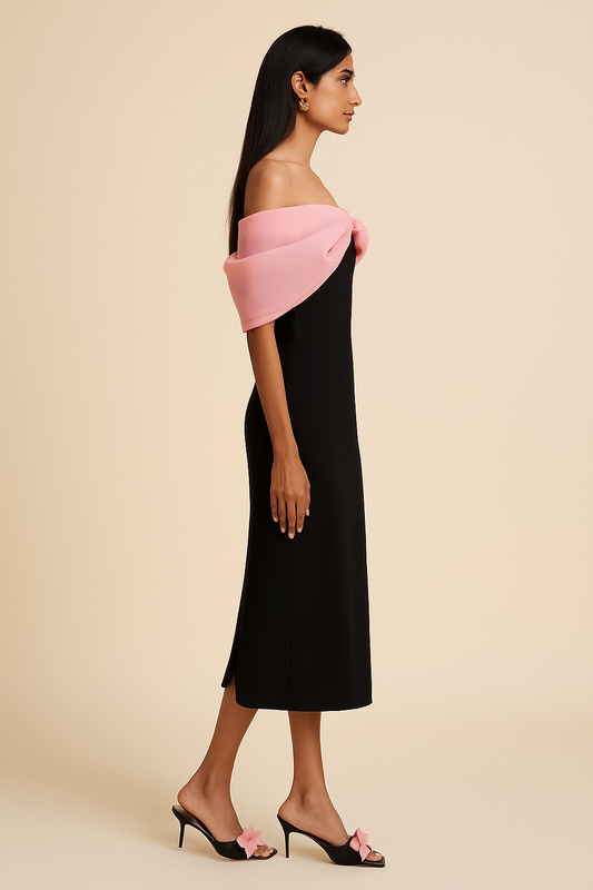 backup studio Pink Barbie Sleeves Dress