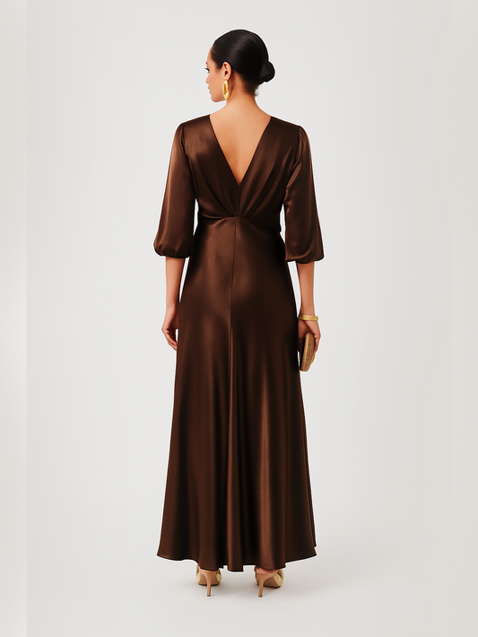 Cocoa Twist Evening Dress