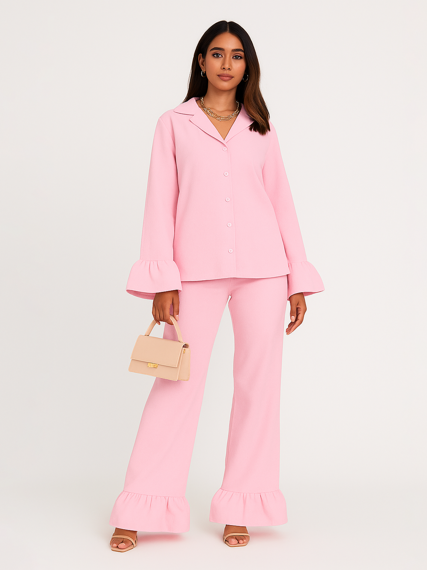 Pink Ruffle Top