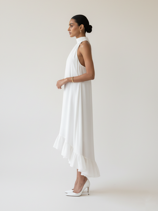 Luna Halter Dress - Ivory