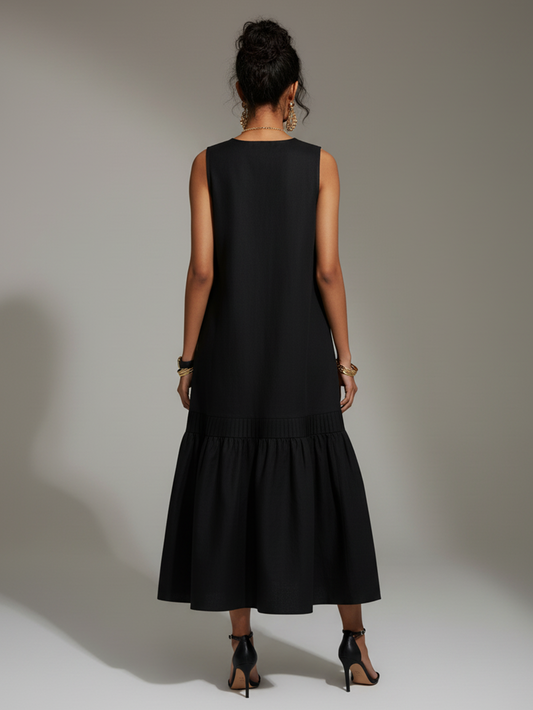 Lana Tiered Dress -Black