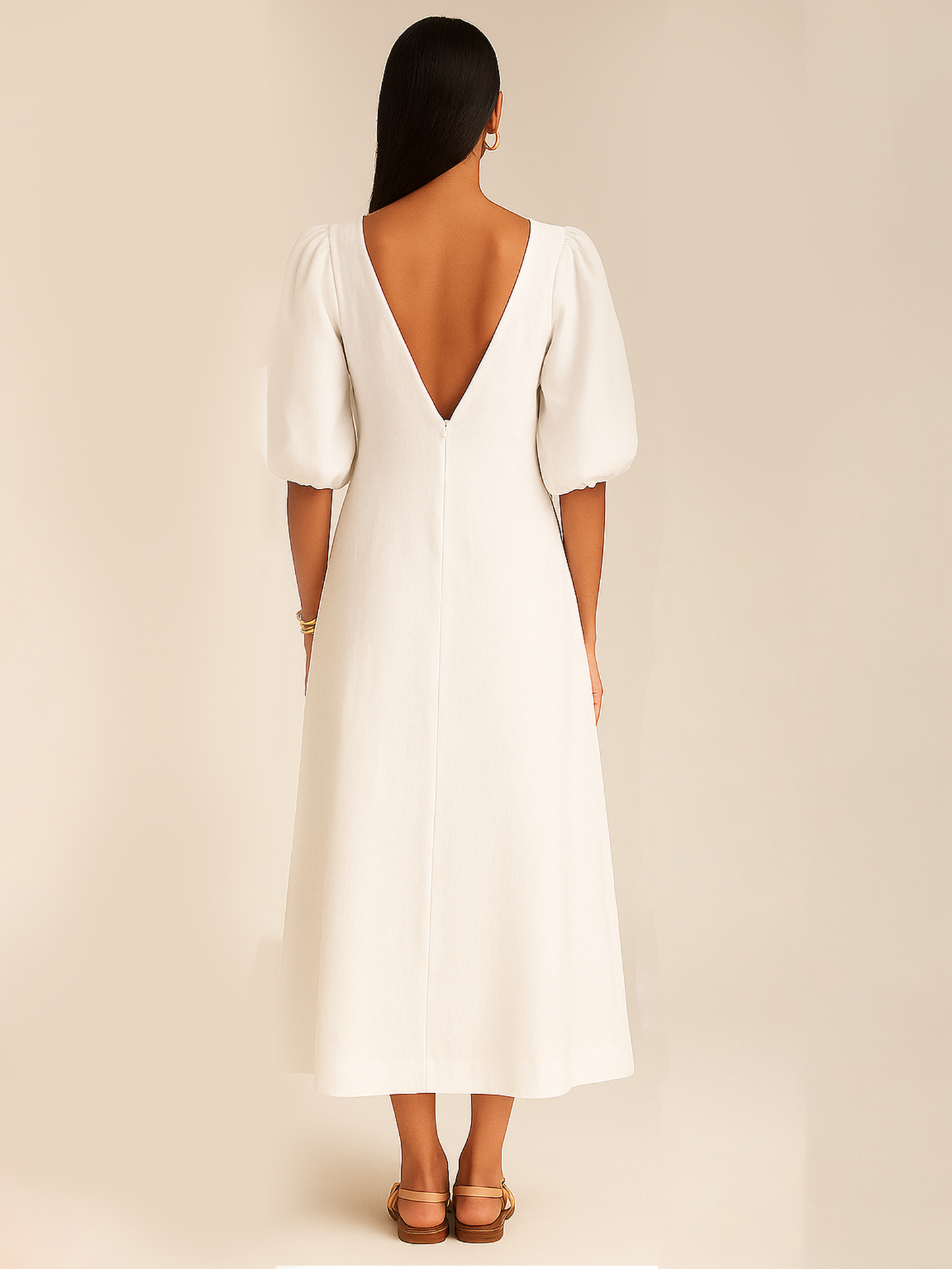 Ivory A Line Dress