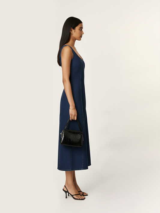 Panelled Denim Dress