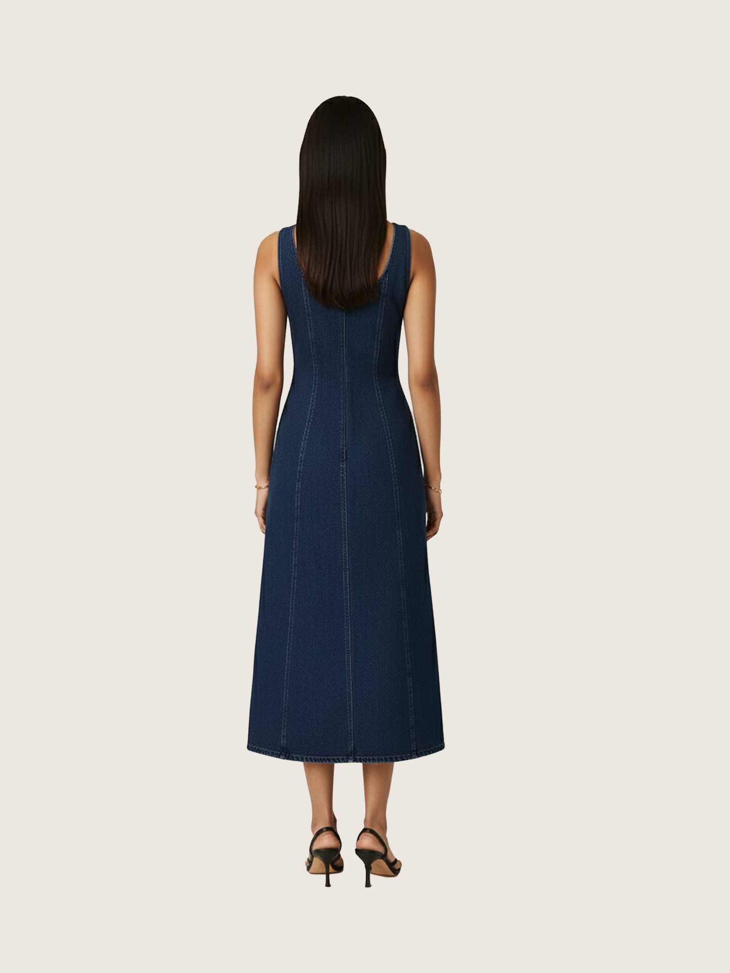 Panelled Denim Dress