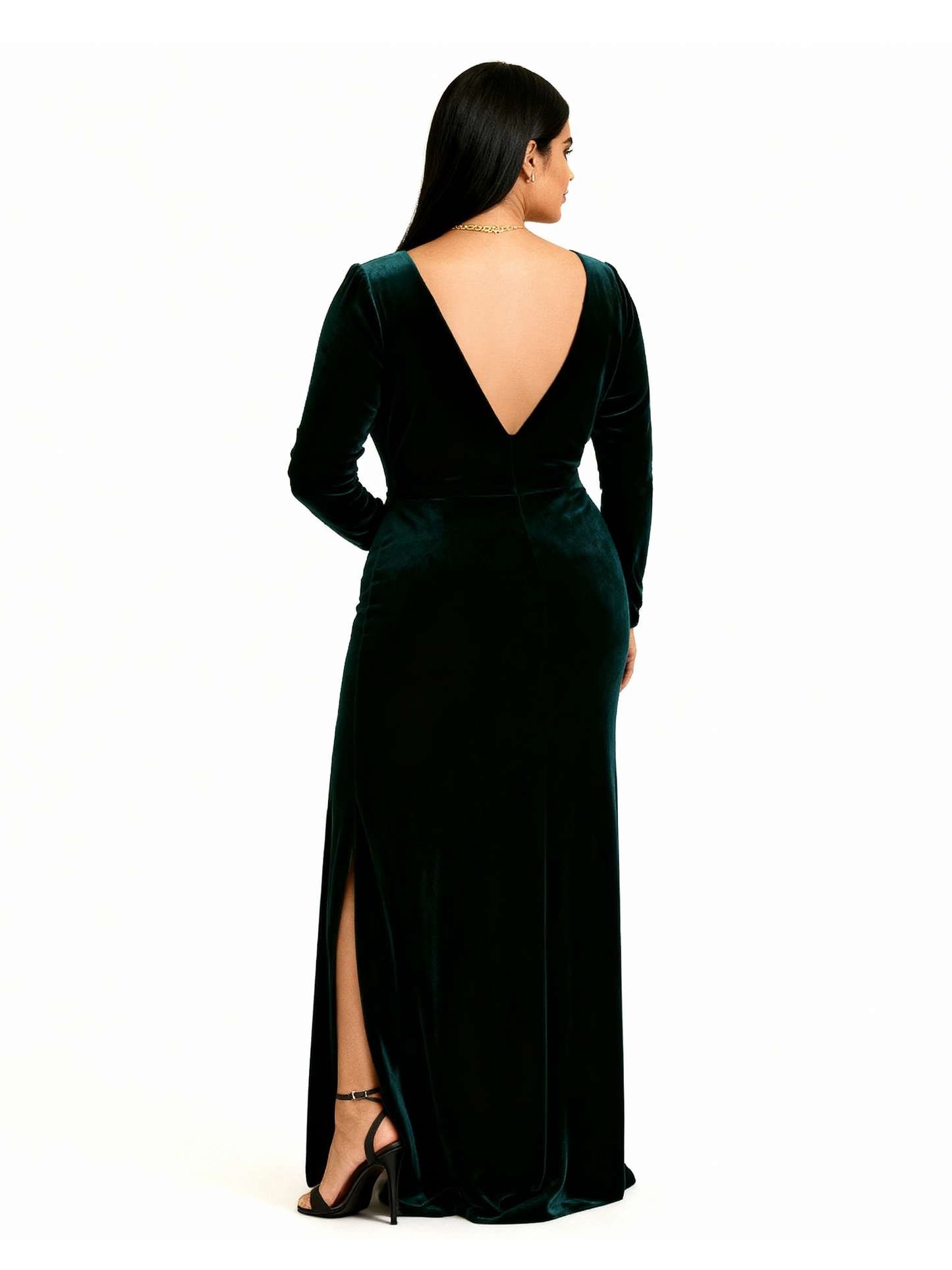 Velvet Empress Gown - Emerald