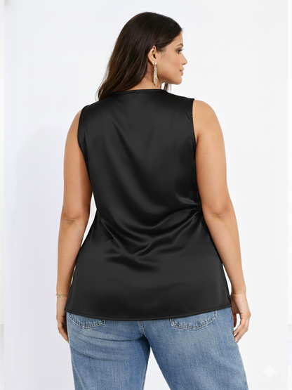 Sleek Sleeveless Top - Black
