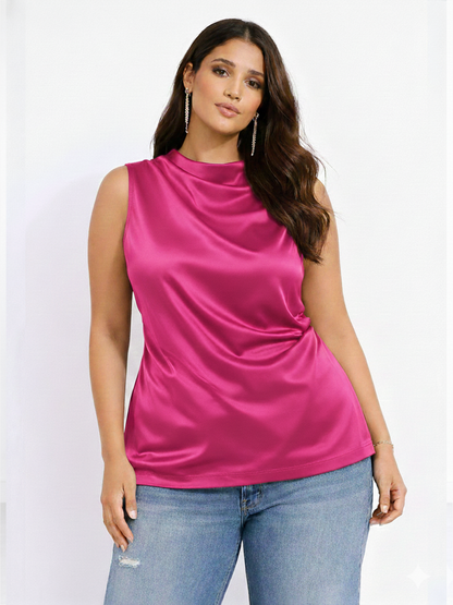 Sleek Sleeveless Top - Pink