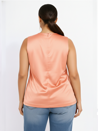 Sleek Sleeveless Top - Peach