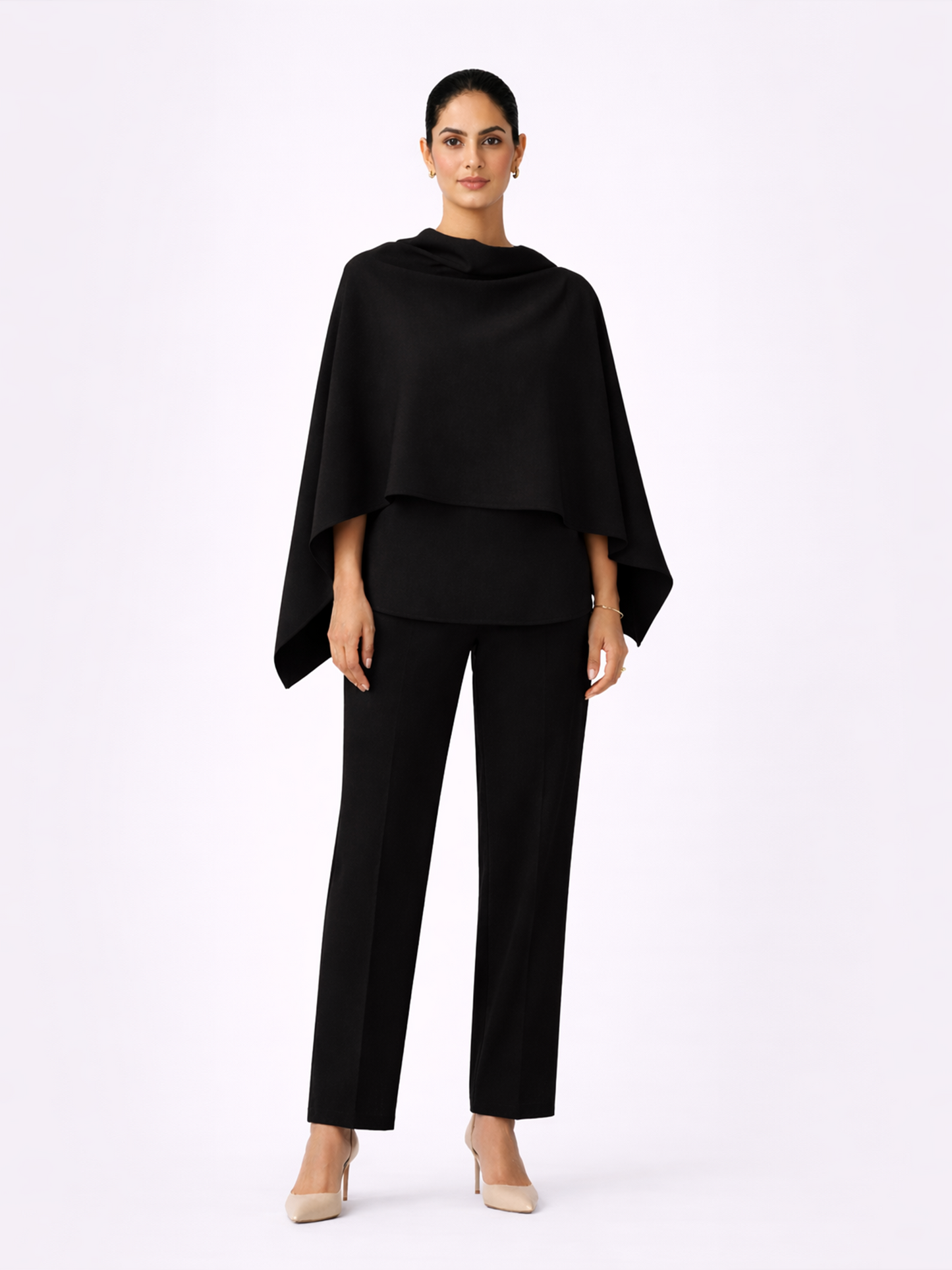 Mocha Drape Co-Ord Set - Black