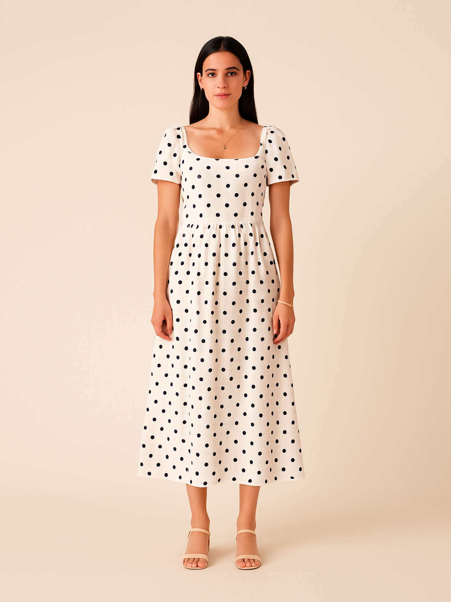 Polka Dots A Line Dress