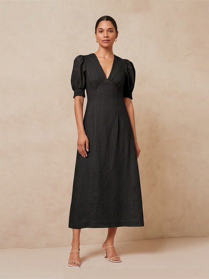 Black Puff Dress