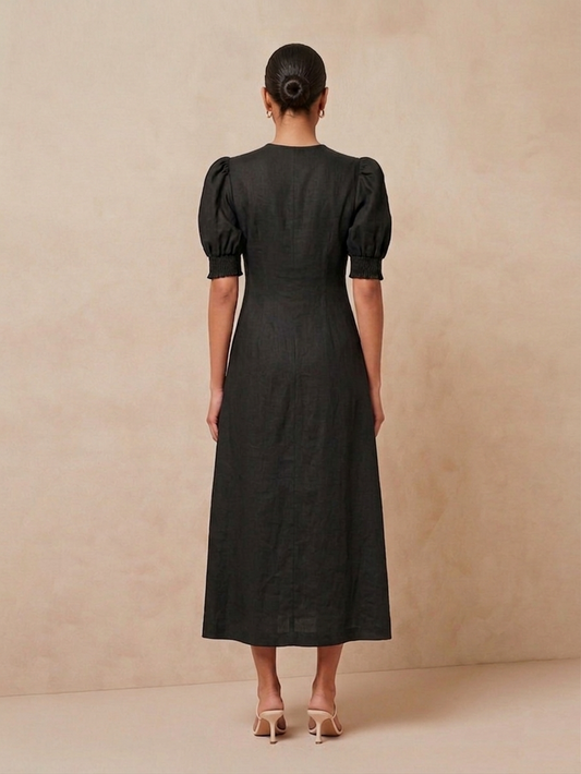 Black Puff Dress