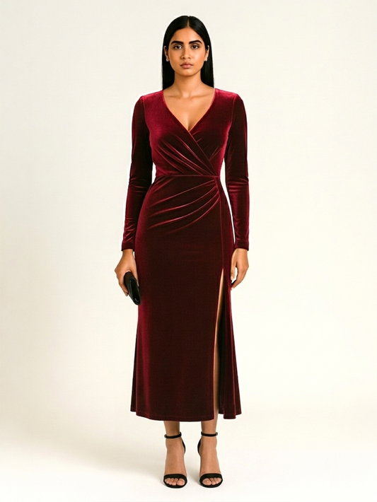 Velvet Empress Gown - Red