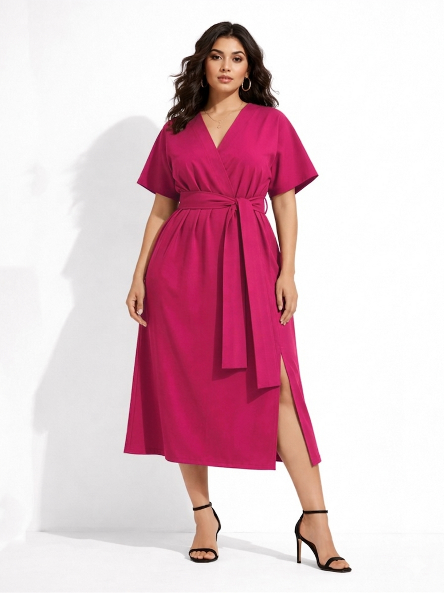 Sienna Wrap Elegance Dress - Pink