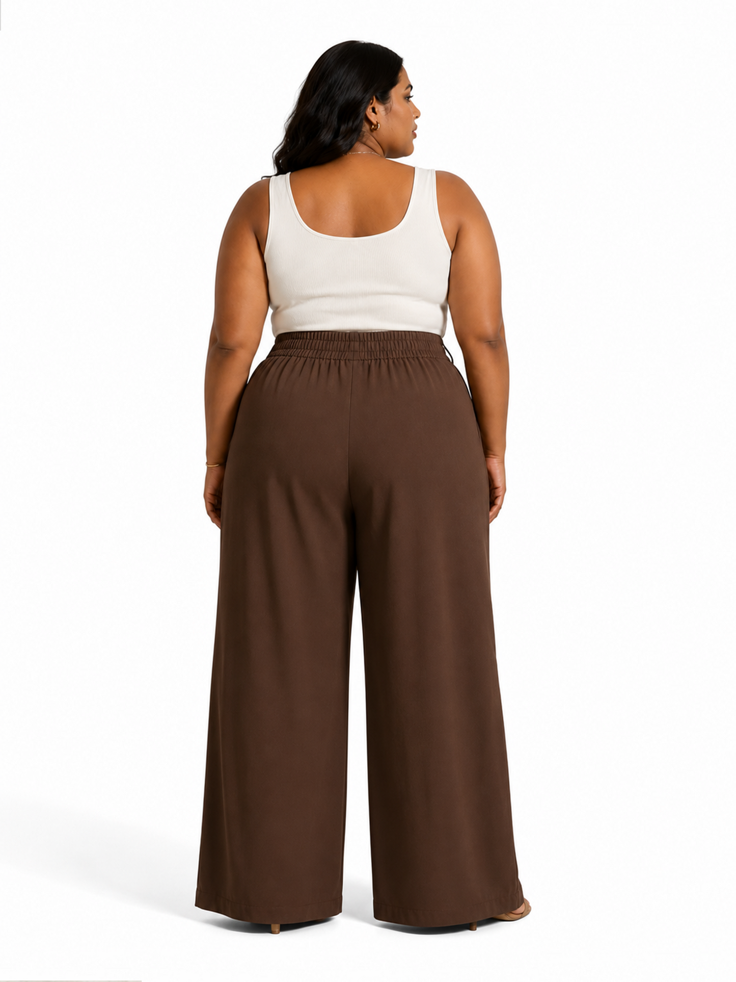 Korean Pleated Pants - Brown