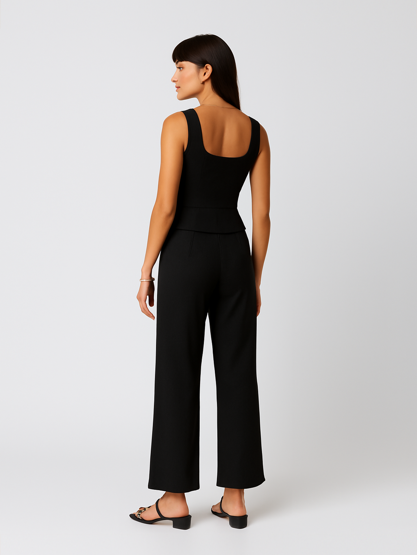 Black Vest and Pants Set