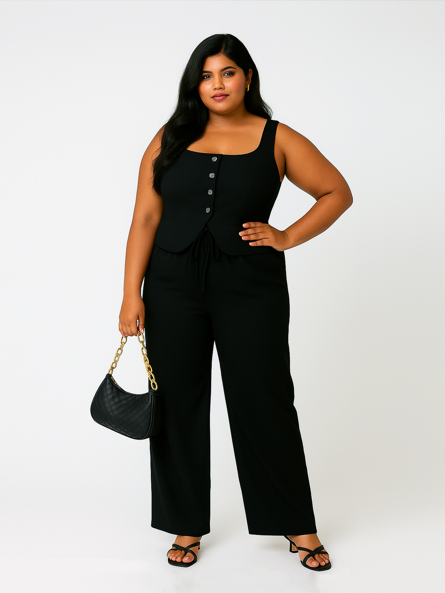 Black Vest and Pants Set