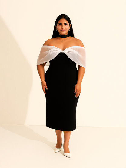White Barbie Sleeves Dress