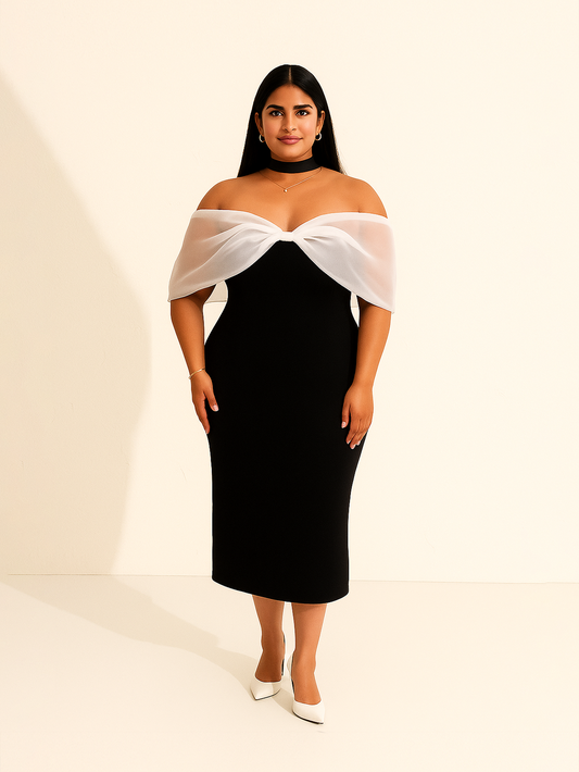 White Barbie Sleeves Dress