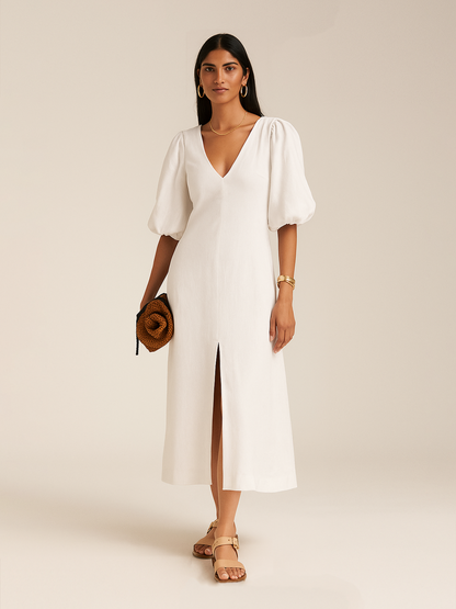 Ivory A Line Dress