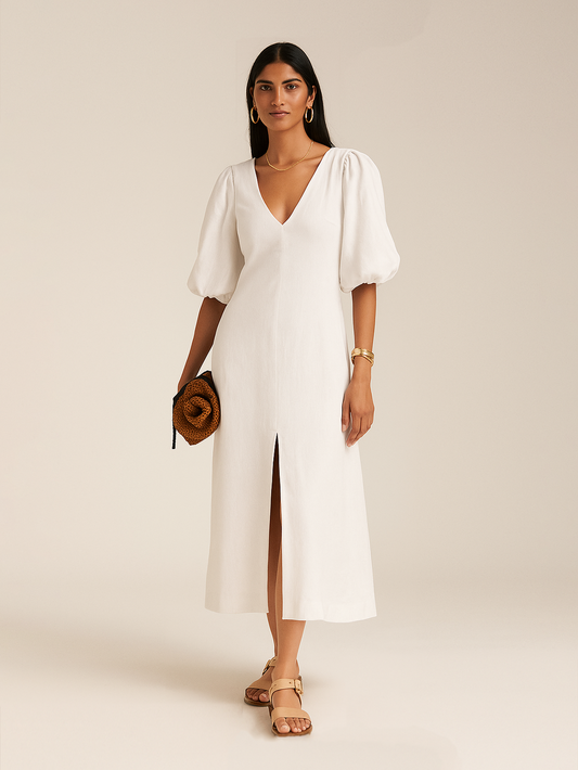 Ivory A Line Dress
