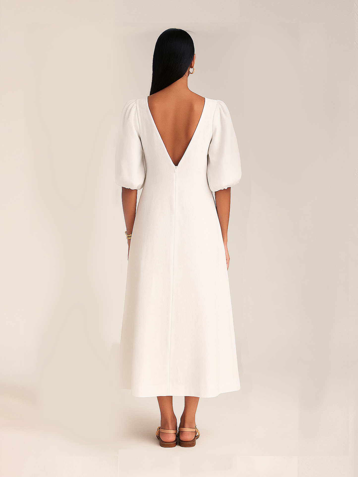 Ivory A Line Dress
