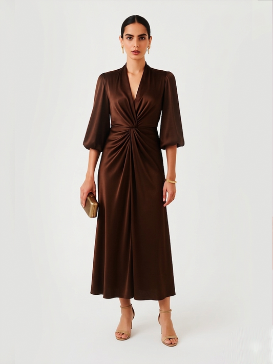 Cocoa Twist Evening Dress