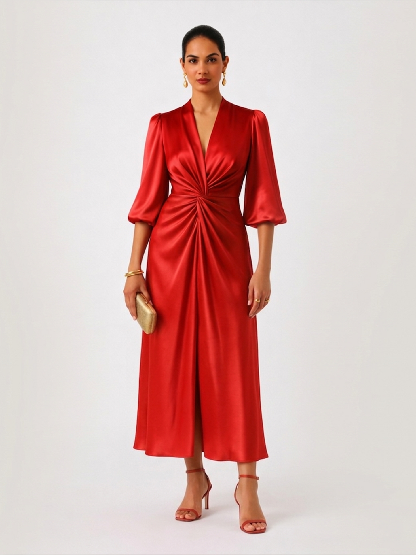 Scarlet Twist Evening Dress