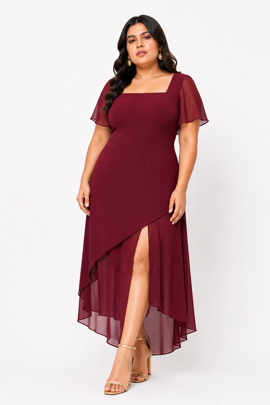 Slit Midi Dress