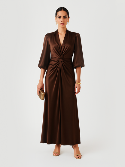 Cocoa Twist Evening Dress
