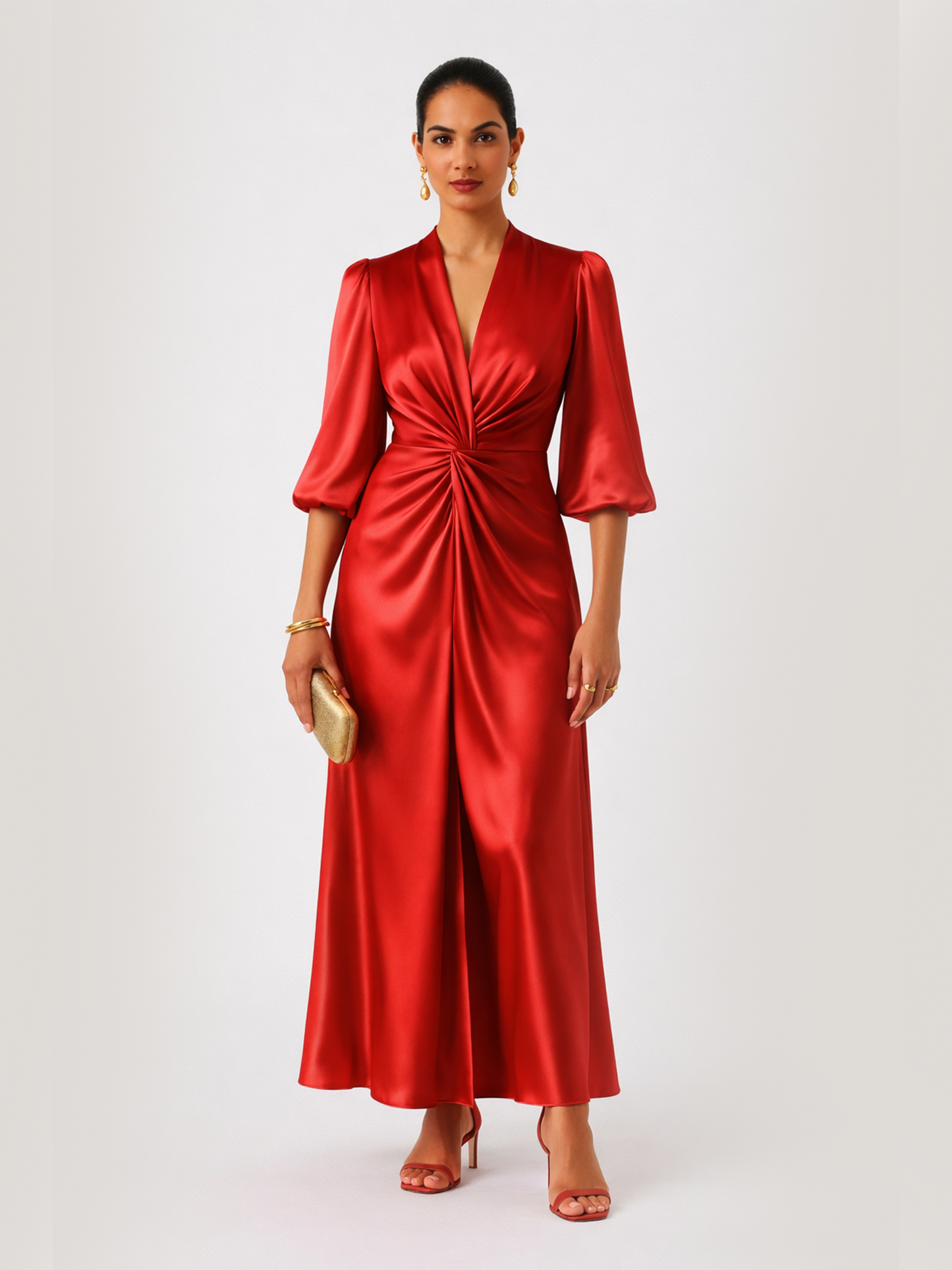 Scarlet Twist Evening Dress