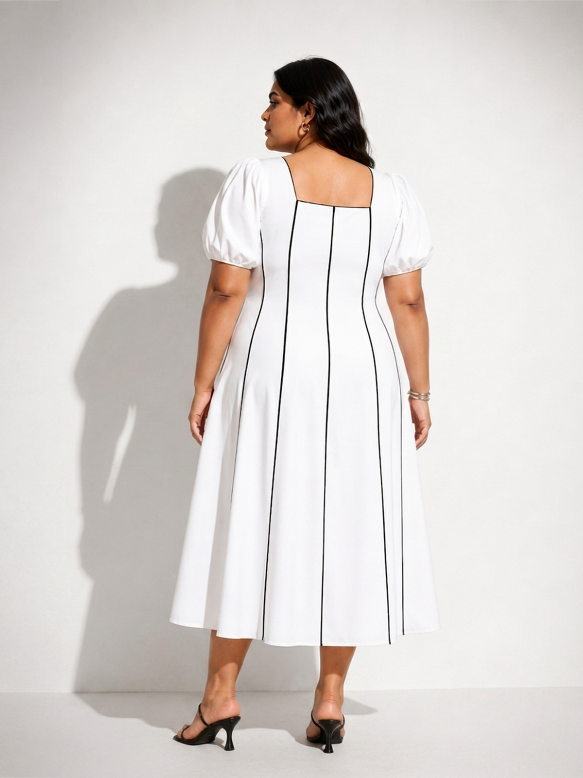 Square Neck Fit & Flare Dress