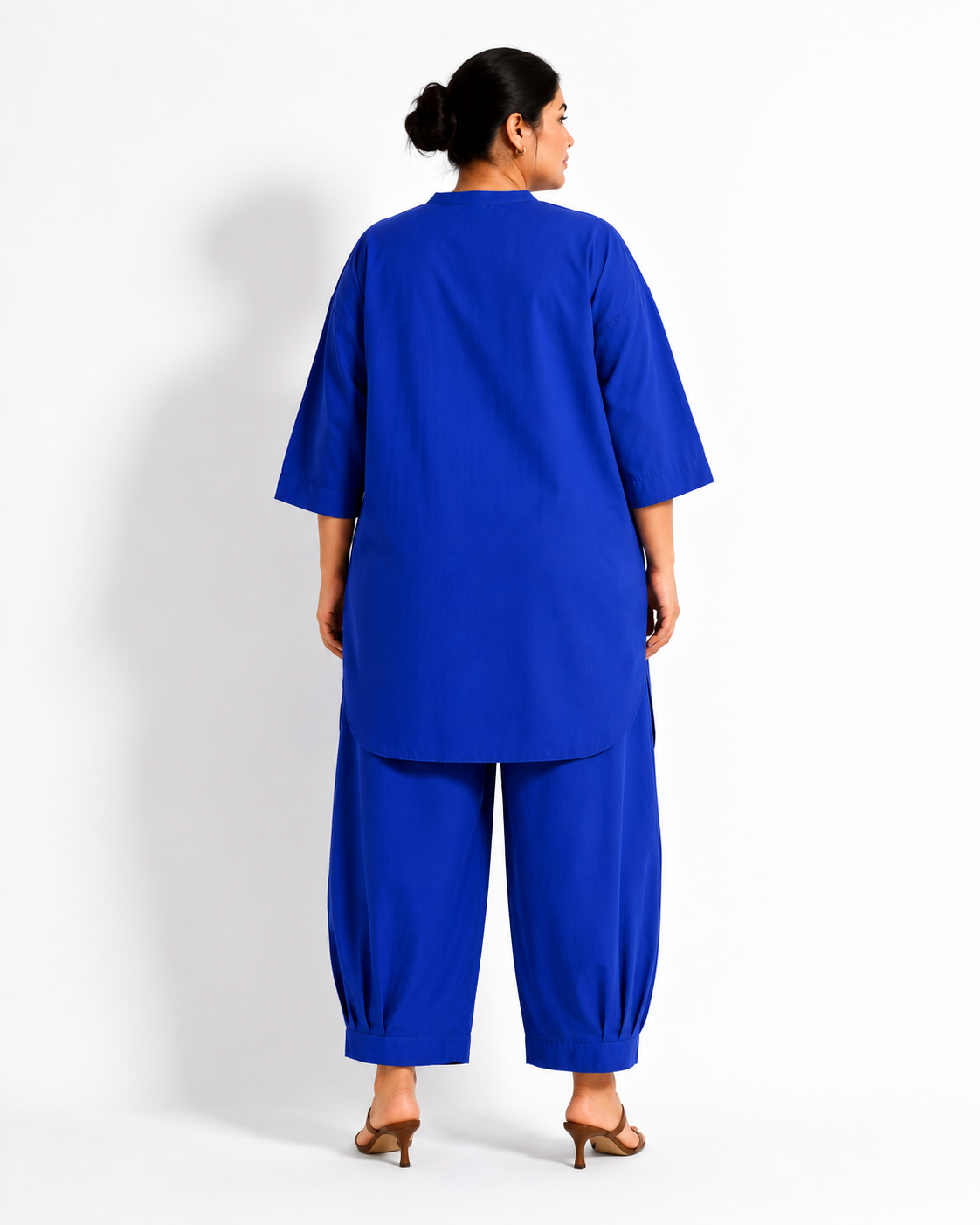 Nysha Long Kurta Set - Blue