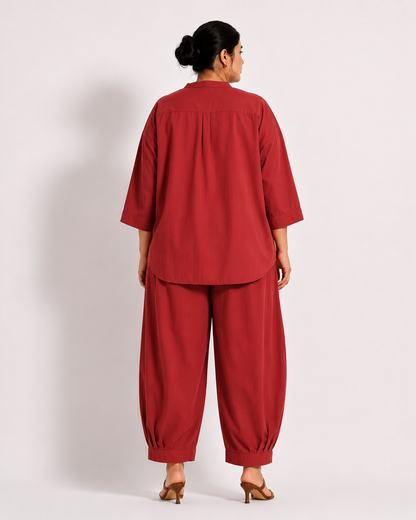 Nysha Short Kurta Set - Red