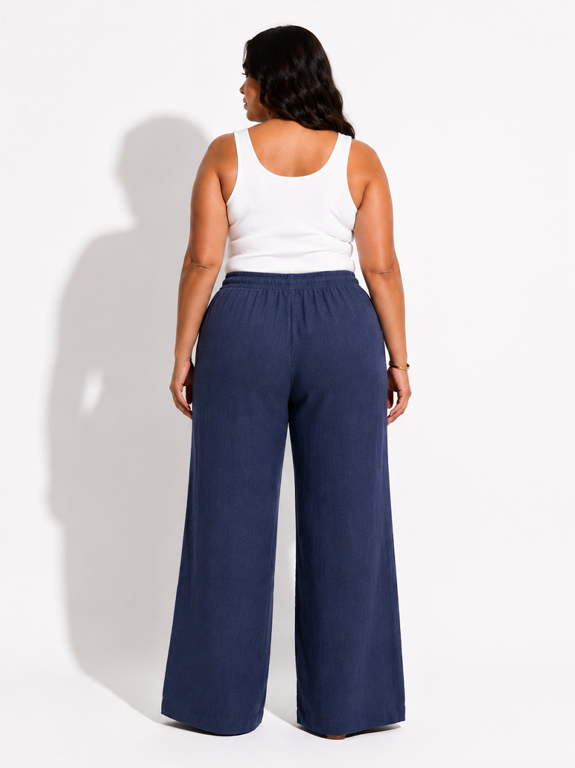 Linen Pants - Navy